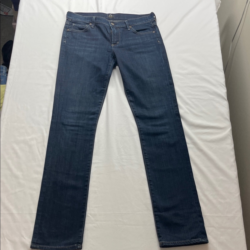 Citizens Of Humanity - Ava - Low Rise Straight Leg- Dark Blue Straight Leg Jeans